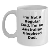 Funny Australian Shepherd Dog Dad Gifts White Christmas Mug for Men Women Friends Coworkers - Main